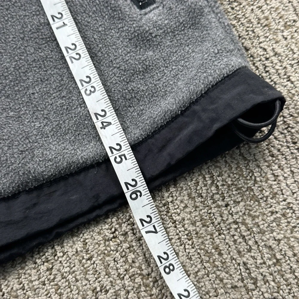 VTG The North Face Mens M Denali Jacket Full Zip Fleece Grey Black 2000s Y2K